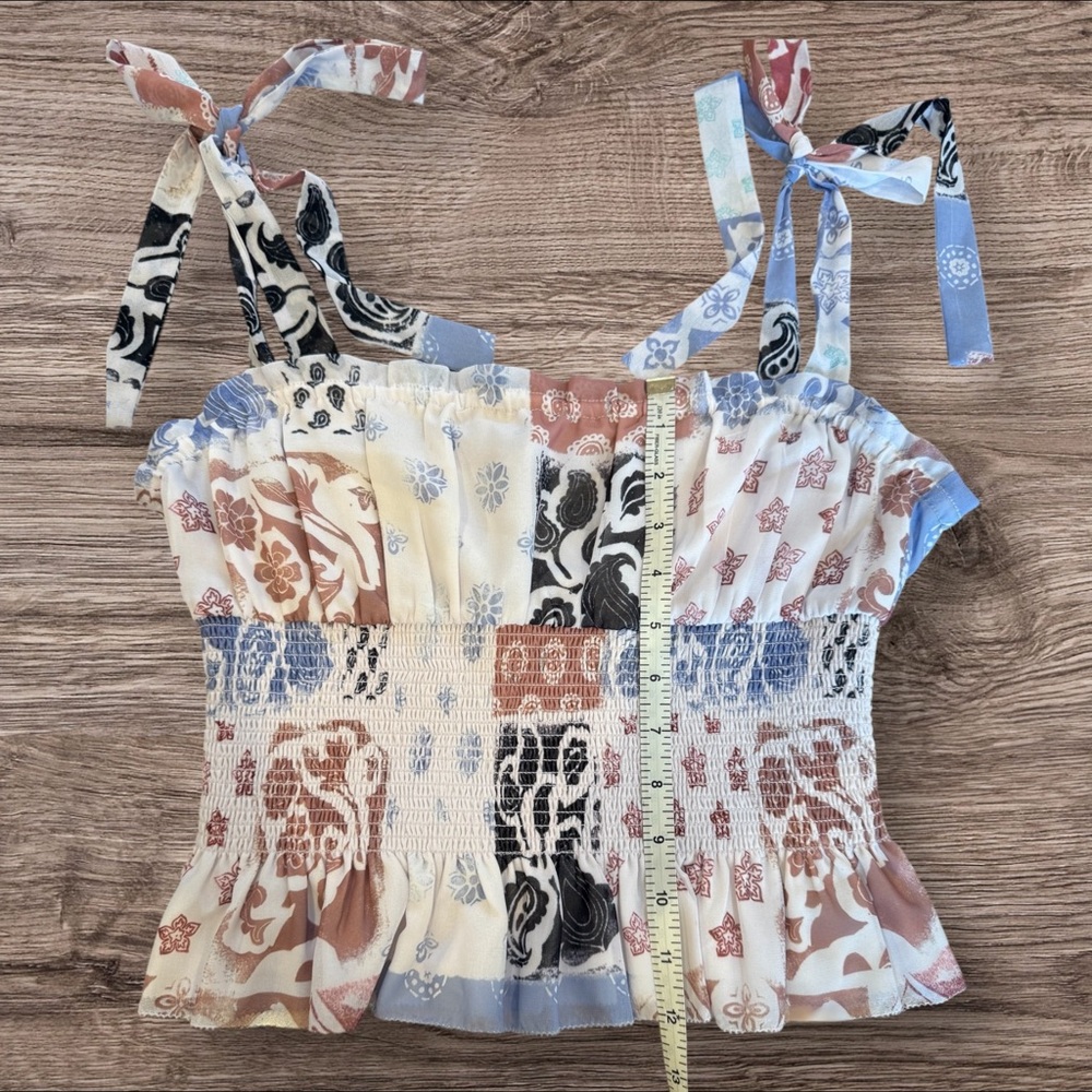 WILFRED Ballad Camisole Patchwork Woodblock Top Medium - Picture 7 of 8